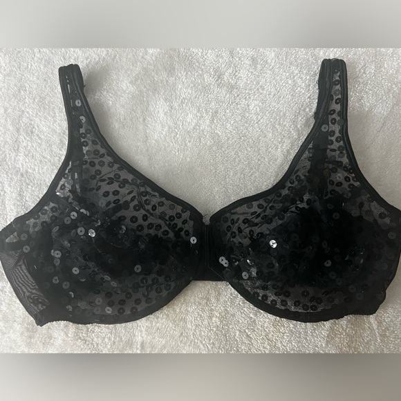 Victoria's Secret Black Sequin Embellished Bra - Picture 7 of 16